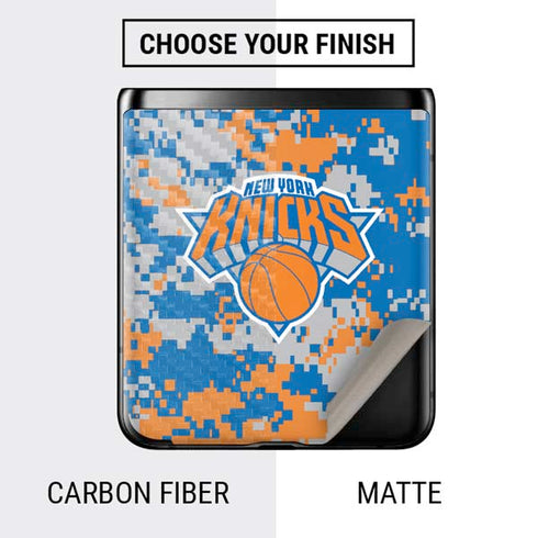 NBA New York Knicks Digi Camo Galaxy Z Flip Skin