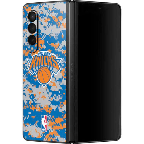 NBA New York Knicks Digi Camo Galaxy Z Fold3 5G Skin