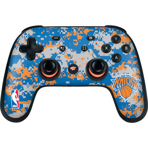 NBA New York Knicks Digi Camo Google Stadia Controller Skin