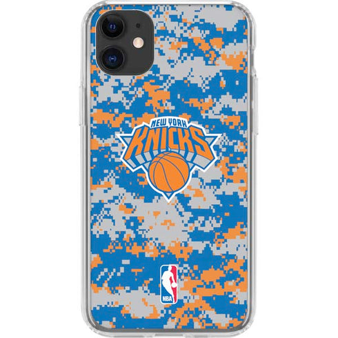 NBA New York Knicks Digi Camo iPhone 11 Clear Case