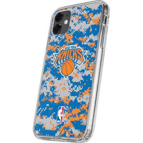 NBA New York Knicks Digi Camo iPhone 11 Clear Case