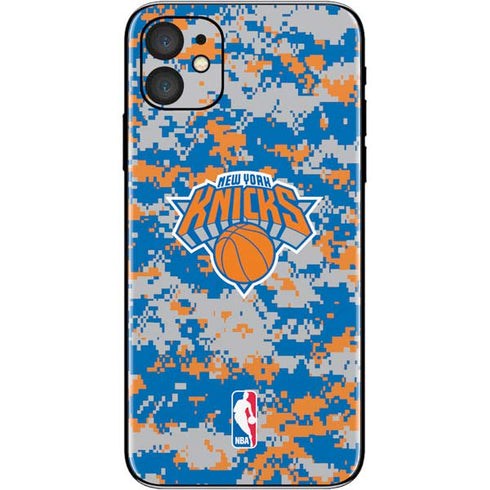 NBA New York Knicks Digi Camo iPhone 11 Skin