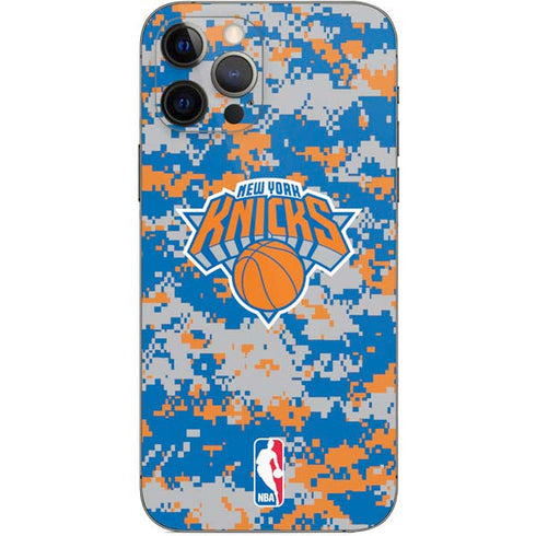 NBA New York Knicks Digi Camo iPhone 12 Pro Skin