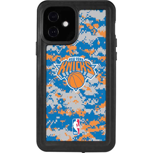 NBA New York Knicks Digi Camo iPhone 12 Waterproof Case