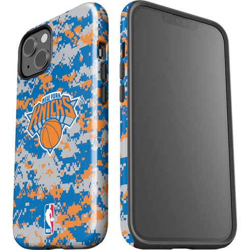 NBA New York Knicks Digi Camo iPhone 14 Plus Impact Case