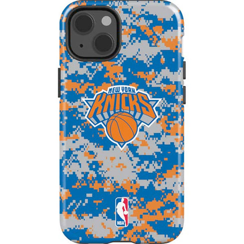 NBA New York Knicks Digi Camo iPhone 15 Impact Case
