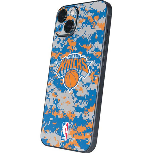 NBA New York Knicks Digi Camo iPhone 14 Plus Skin