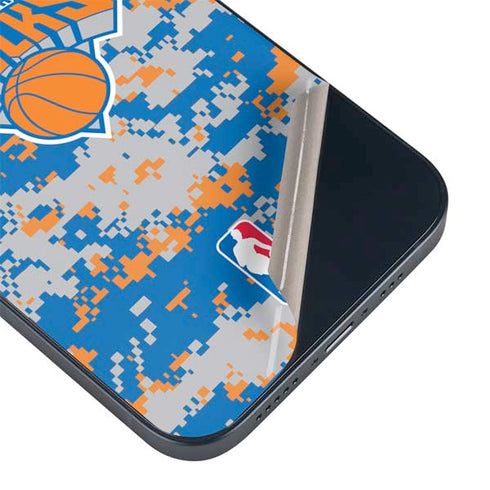 NBA New York Knicks Digi Camo iPhone 14 Plus Skin