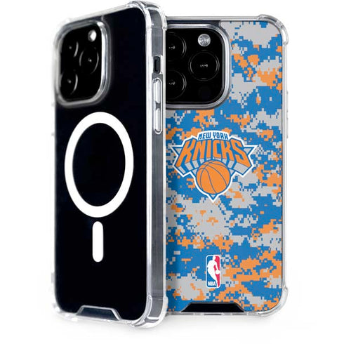 NBA New York Knicks Digi Camo iPhone 15 Pro MagSafe Case