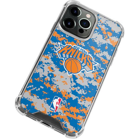NBA New York Knicks Digi Camo iPhone 15 Pro Max Clear Case