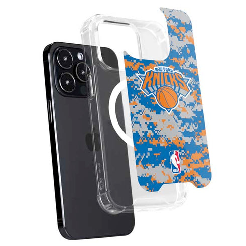 NBA New York Knicks Digi Camo iPhone 15 Pro Max MagSafe Case