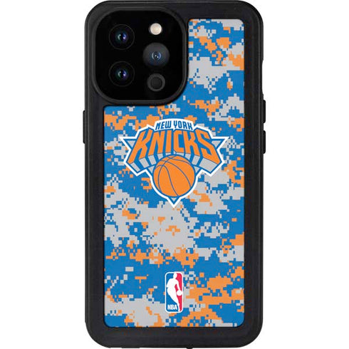 NBA New York Knicks Digi Camo iPhone 14 Pro Max Waterproof Case