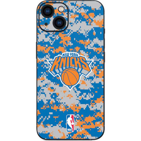 NBA New York Knicks Digi Camo iPhone 15 Skin
