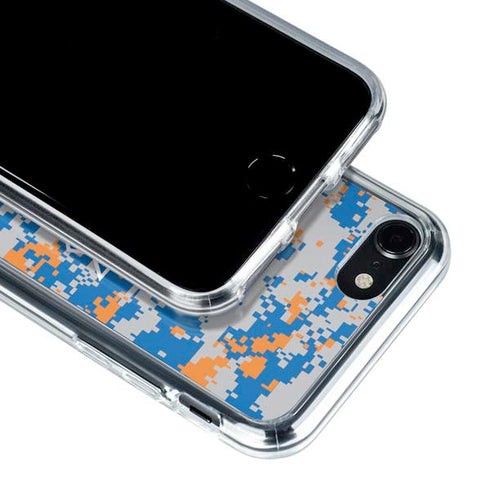 NBA New York Knicks Digi Camo iPhone SE (2nd & 3rd Gen) Clear Case
