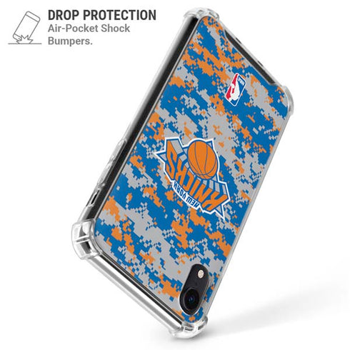 NBA New York Knicks Digi Camo iPhone XR Clear Case
