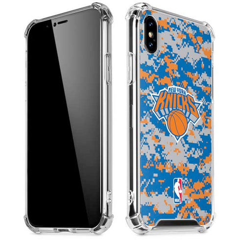 NBA New York Knicks Digi Camo iPhone XS Max Clear Case