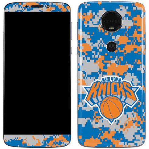 NBA New York Knicks Digi Camo Moto E5 Plus Skin