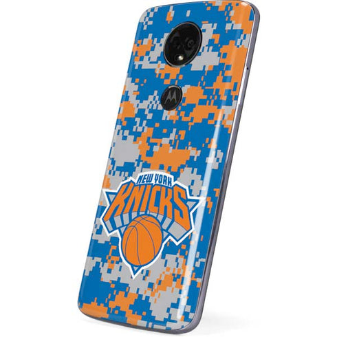 NBA New York Knicks Digi Camo Moto E5 Plus Skin