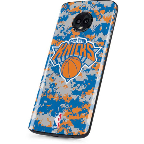 NBA New York Knicks Digi Camo Moto G6 Skin