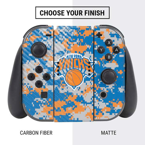 NBA New York Knicks Digi Camo Nintendo Switch Bundle Skin