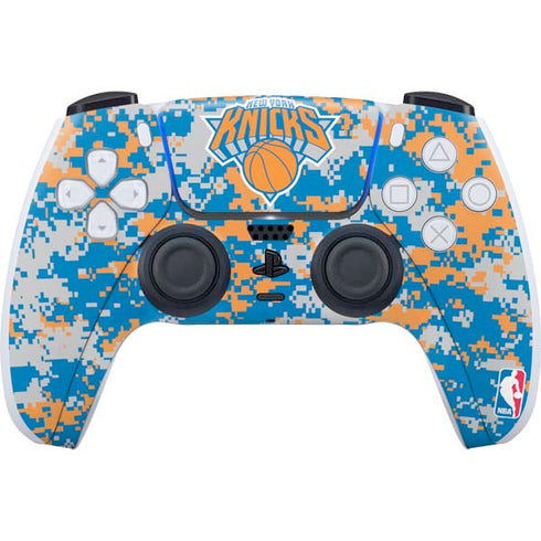 NBA New York Knicks Digi Camo PS5 Controller Skin