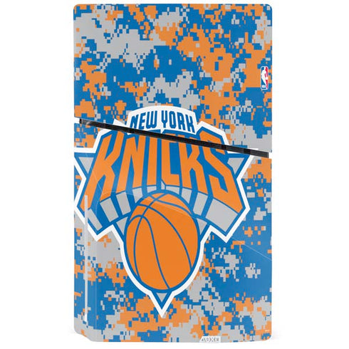 NBA New York Knicks Digi Camo PS5 Slim Disk Console Skin
