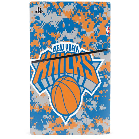 NBA New York Knicks Digi Camo PS5 Slim Digital Edition Console Skin