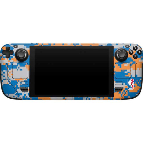 NBA New York Knicks Digi Camo Steam Deck Handheld Gaming Computer Skin