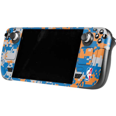 NBA New York Knicks Digi Camo Steam Deck Handheld Gaming Computer Skin