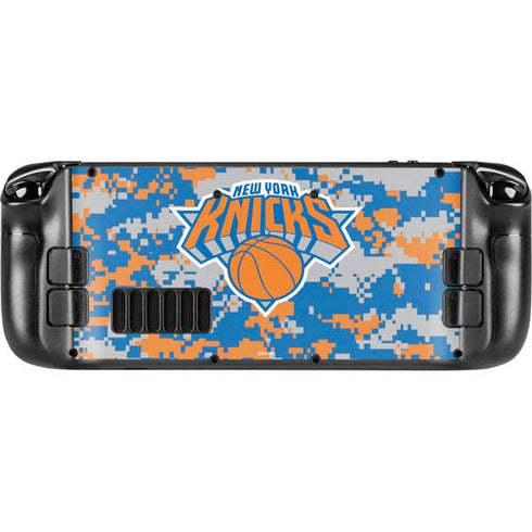 NBA New York Knicks Digi Camo Steam Deck Handheld Gaming Computer Skin