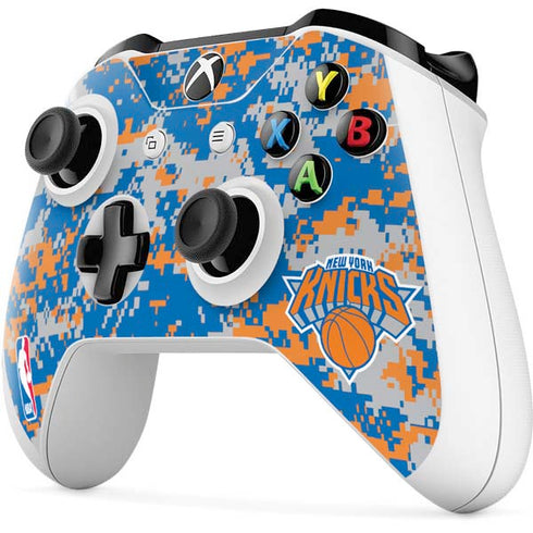 NBA New York Knicks Digi Camo Xbox One S Controller Skin