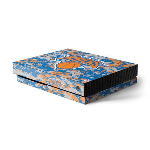 NBA New York Knicks Digi Camo Xbox One X Console Skin
