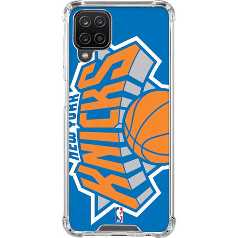 NBA New York Knicks Large Logo Galaxy A12 Clear Case