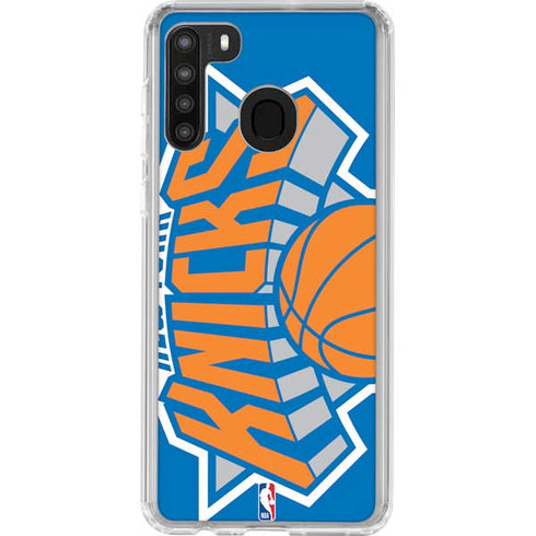 NBA New York Knicks Large Logo Galaxy A21 Clear Case