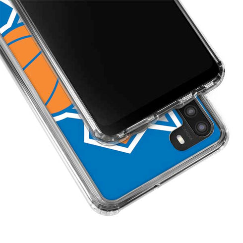 NBA New York Knicks Large Logo Galaxy A21 Clear Case