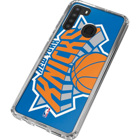 NBA New York Knicks Large Logo Galaxy A21 Clear Case