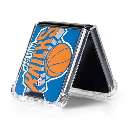 NBA New York Knicks Large Logo Galaxy Z Flip5 5G Clear Case