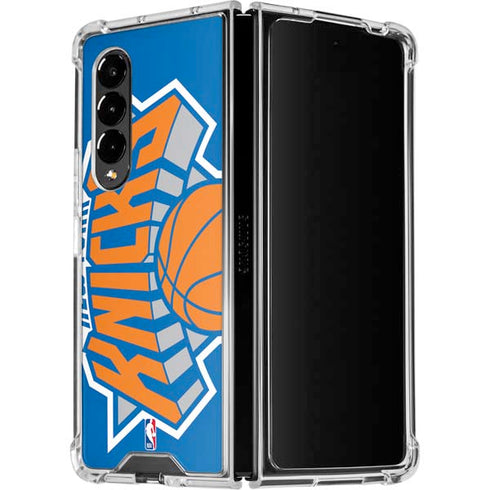NBA New York Knicks Large Logo Galaxy Z Fold4 5G Clear Case