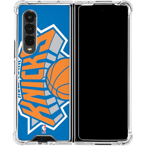 NBA New York Knicks Large Logo Galaxy Z Fold4 5G Clear Case
