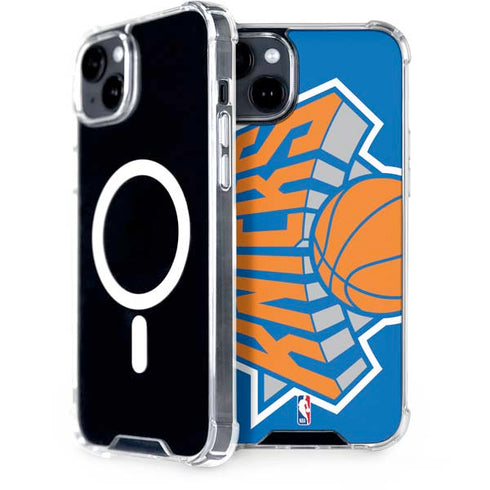 NBA New York Knicks Large Logo iPhone 15 Plus MagSafe Case