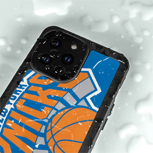 NBA New York Knicks Large Logo iPhone 14 Pro Max Waterproof Case