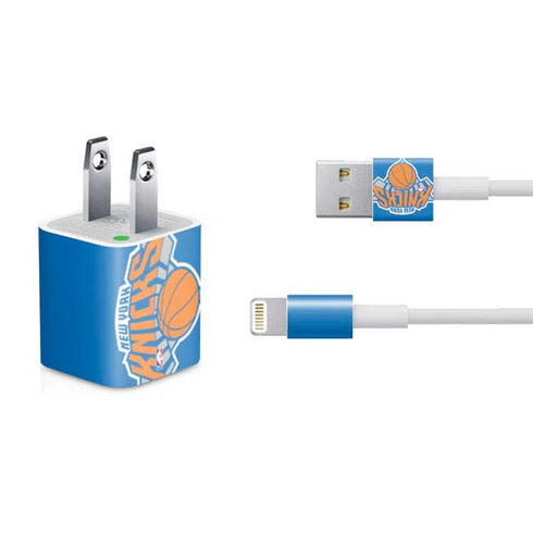 NBA New York Knicks Large Logo iPhone Charger (5W USB) Skin