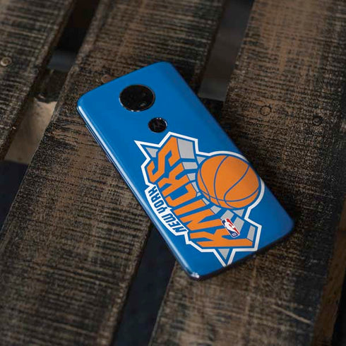 NBA New York Knicks Large Logo Moto E5 Plus Skin