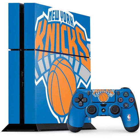 NBA New York Knicks Large Logo PS4 Console and Controller Bundle Skin