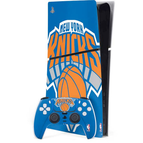 NBA New York Knicks Large Logo PS5 Slim Digital Edition Bundle Skin