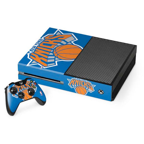 NBA New York Knicks Large Logo Xbox One Console and Controller Bundle Skin