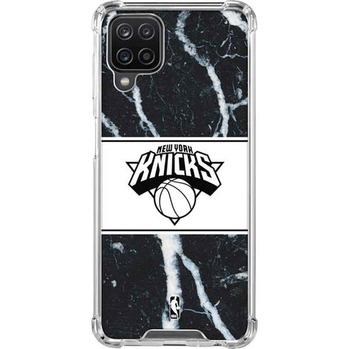 NBA New York Knicks Marble Galaxy A12 Clear Case