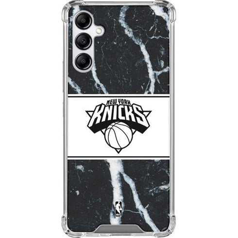 NBA New York Knicks Marble Galaxy A14 5G Clear Case