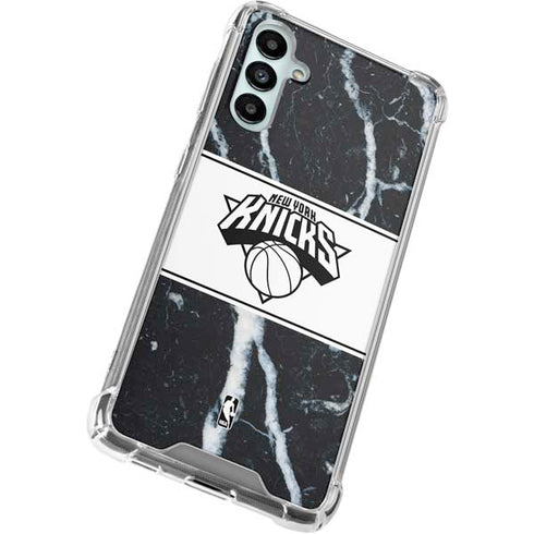 NBA New York Knicks Marble Galaxy A14 5G Clear Case