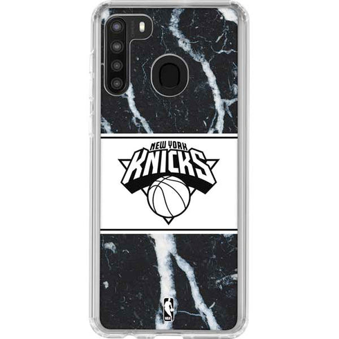 NBA New York Knicks Marble Galaxy A21 Clear Case